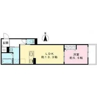 ソフィニティ名駅【2階】の間取り