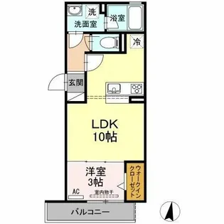 金山アイサンメゾン【3階】の間取り