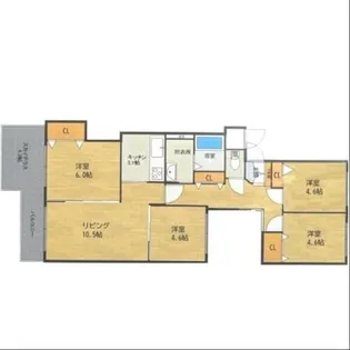 メゾンドルチェ平岸A棟【307号室】の間取り