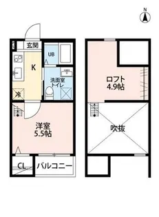 メゾンドグレース【2階】の間取り