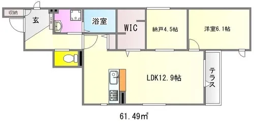 Foresta御所東【1階】の間取り