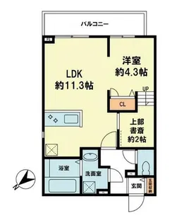 ベルリードヴィータ【2階】の間取り