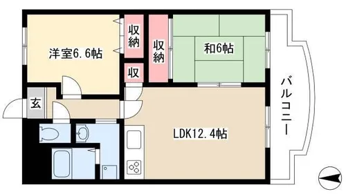 アビタシオン一番【803号室】の間取り