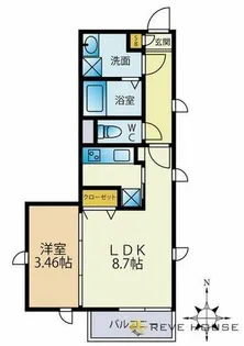 福岡県福岡市早良区弥生1丁目【マンション】の間取り
