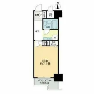 ライオンズマンション名駅西【3階】の間取り