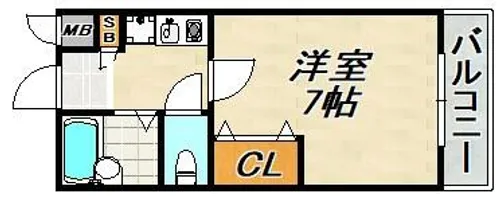 スクエアメゾン鈴蘭台【2階】の間取り