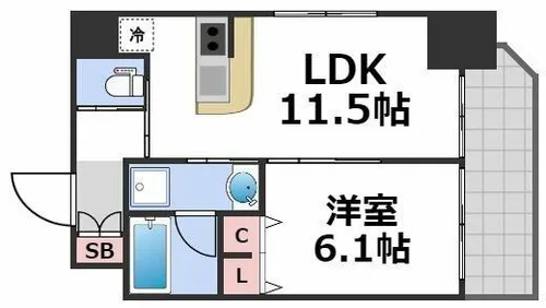 スプランディッド安土町【12階】の間取り