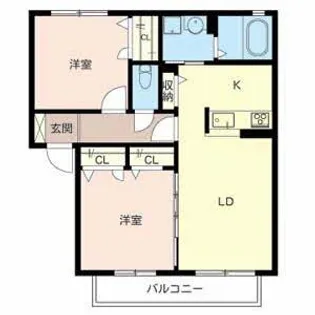 グレース初芝【2階】の間取り