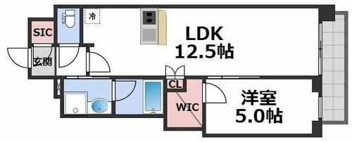 スプランディッド本町グラン【8階】の間取り
