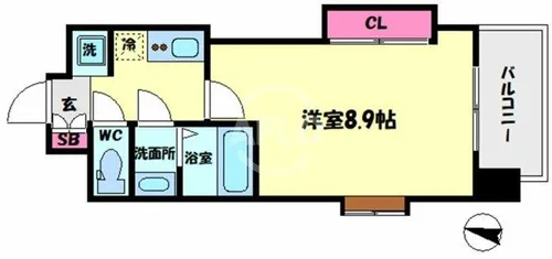 Luxe難波西Ⅲ【10階】の間取り