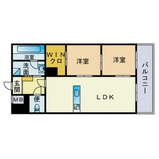 福岡県福岡市博多区冷泉町【マンション】の間取り