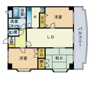 福岡県福岡市博多区金の隈1丁目【マンション】の間取り