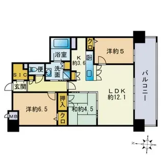 福岡県福岡市早良区荒江3丁目【マンション】の間取り