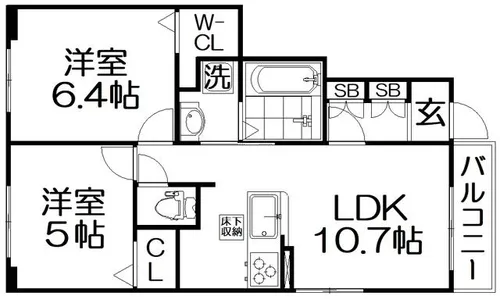 メゾン モナムールⅡ【1階】の間取り