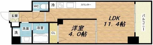プレジオ鎗屋町【14階】の間取り