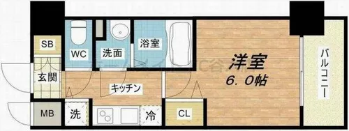スワンズシティ大阪城ノース【2階】の間取り