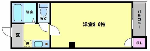 ル・パラ九条【2階】の間取り