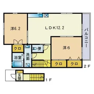 福岡県春日市大谷3丁目【アパート】の間取り