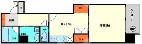 ビエラコート内久宝寺【9階】の間取り