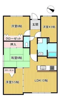 福岡県福岡市博多区板付7丁目【マンション】の間取り