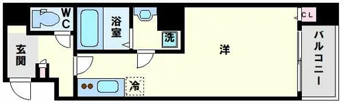 ソルーナ玉造【7階】の間取り