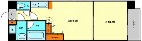 アーバンフラッツ城東【5階】の間取り