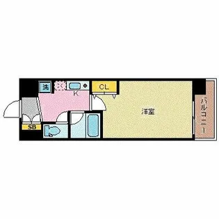 レジュールアッシュ梅田EAST【3階】の間取り