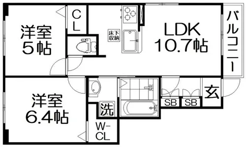 メゾン モナムールⅡ【1階】の間取り