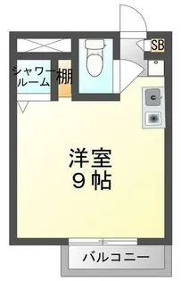 フリーディオ城垣【3階】の間取り