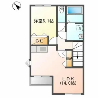 アンスメール【2階】の間取り