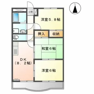 サンタプレイス岡崎【2階】の間取り