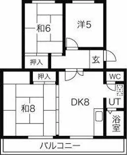 ファミール豊明【4階】の間取り