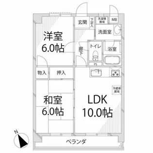 Wing手柄【102号室】の間取り