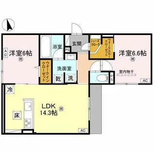 Speciale上住吉【1階】の間取り