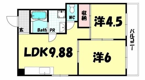 梅ヶ香住宅【1階】の間取り