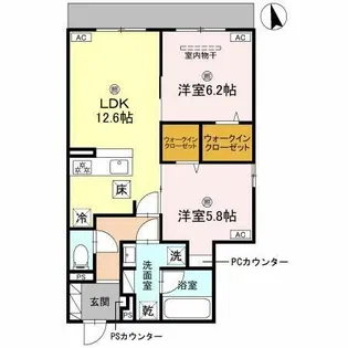 Speciale上住吉【1階】の間取り