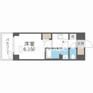 プレサンス堺筋本町ディスティニー【310号室】の間取り