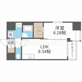 Vinoプレジオ本町 9-14F【13階】の間取り