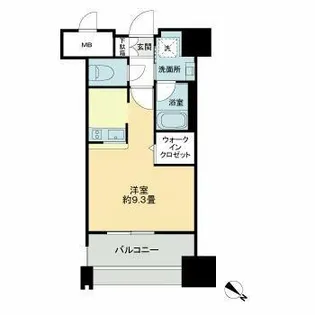 1Rの間取り画像