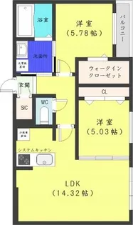 ラクラス大通東【3階】の間取り