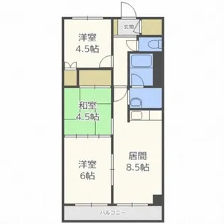 マンションてるめい【306号室】の間取り