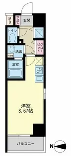 JMFレジデンス大阪福島【9階】の間取り