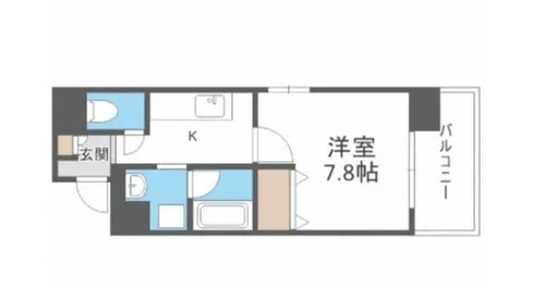 サムティ上町台龍造寺【8階】の間取り