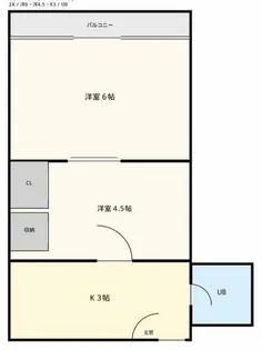 ブルースカイハイツ田井【302号室】の間取り