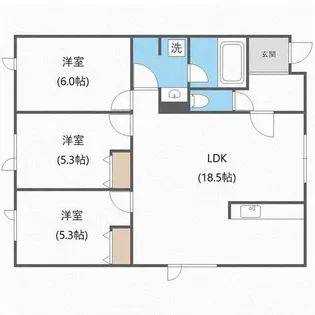 北海道札幌市西区西野四条9丁目【アパート】の間取り