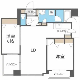 ノヴァ知事公館前【7階】の間取り