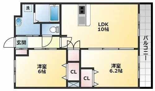 アジュール【1階】の間取り
