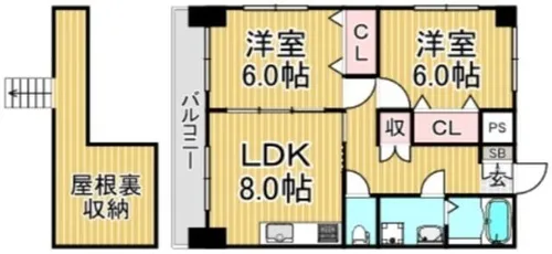 福岡県春日市小倉7丁目【マンション】の間取り