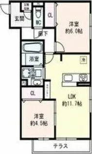 Flat Comfy 豊中【2階】の間取り