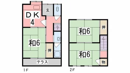 兵庫県姫路市飾磨区今在家3丁目【一戸建】の間取り